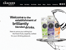 Tablet Screenshot of crackerdrinks.com